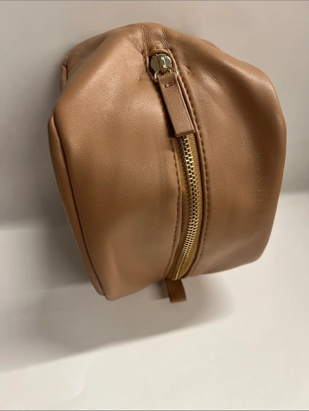 Chantecaille Vegan Leather Zip Top Cube Make Up Clutch Pouch - New